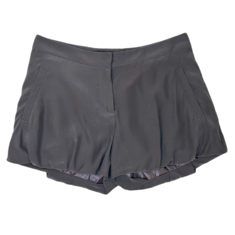 Alex Lane Grey Ruched 100% Silk Shorts Size 2/4P